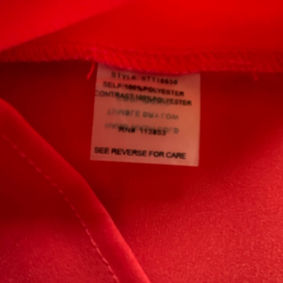 Sugarlips Red/Coral Top with Tulle Detail - Picture 9 of 11